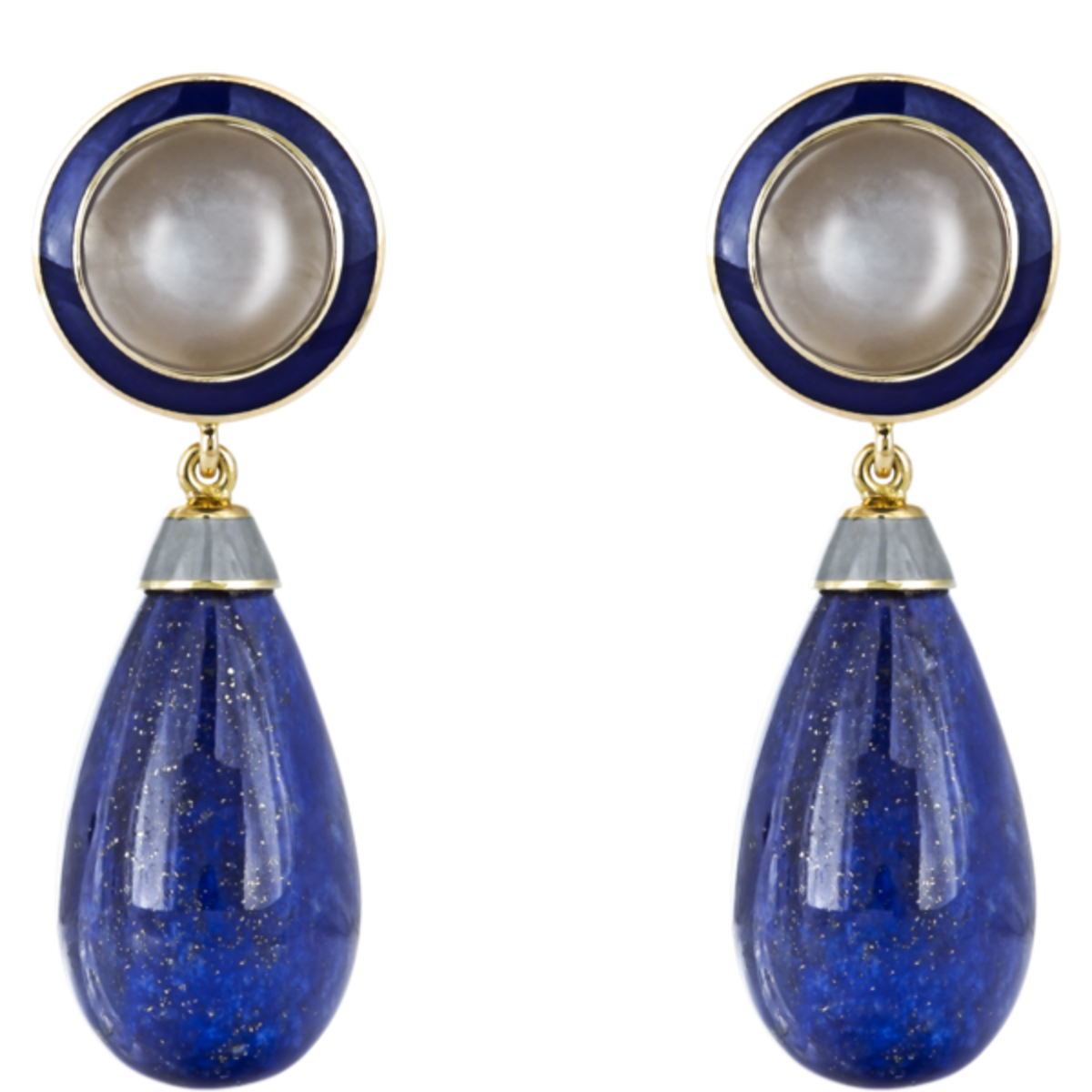 Earrings with lazurite from the collection "Japan" 