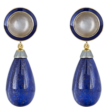 Earrings with lazurite from the collection "Japan" 