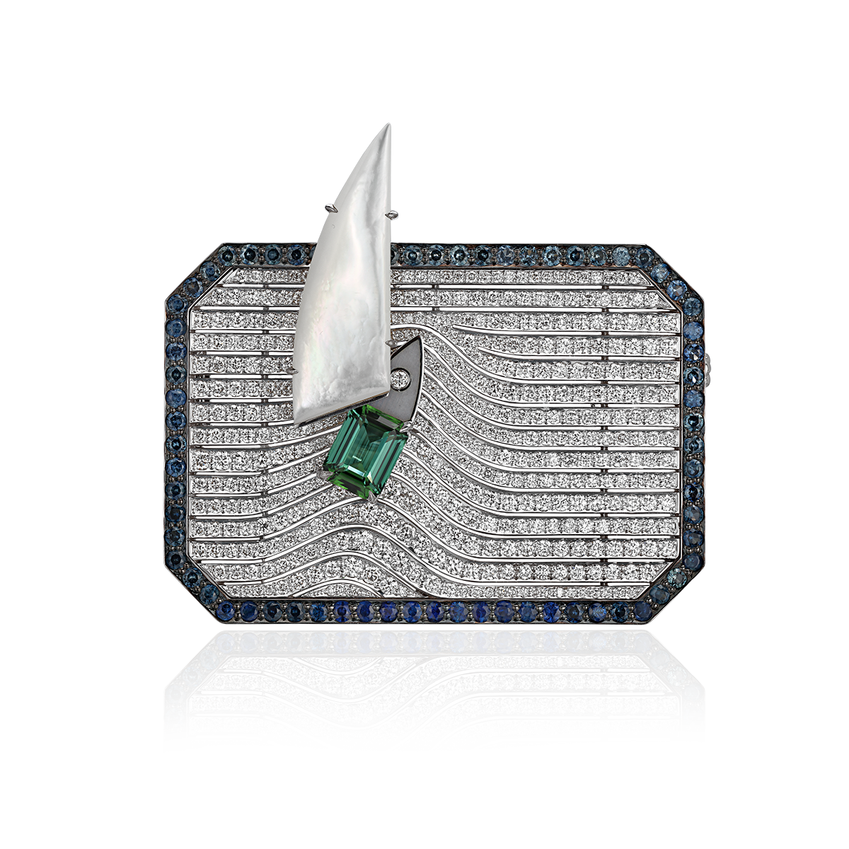 At sea