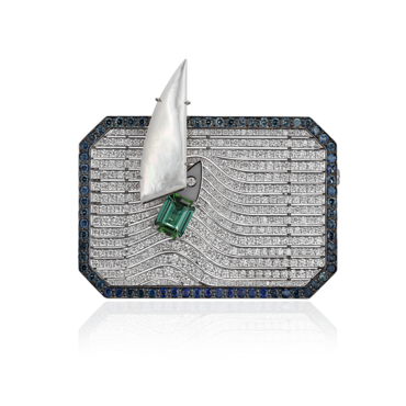 At sea